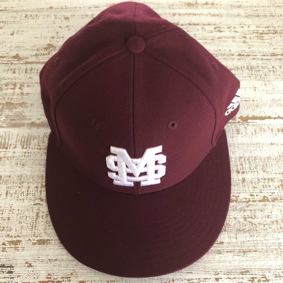 mississippi state adidas fitted baseball hat